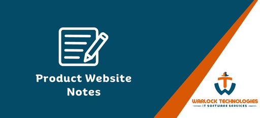 Product Website Notes